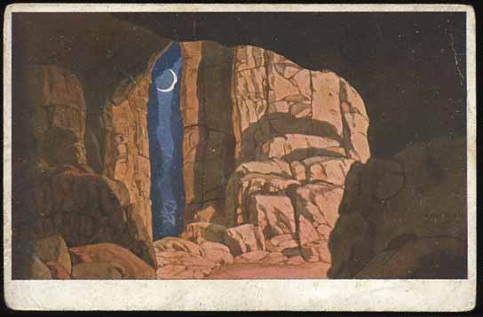 Ivan Bilibin — Mond über der Schlucht · Wikimedia Commons (Public Domain)