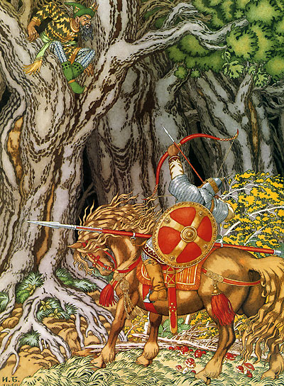 Ivan Bilibin — Solowej (Nachtigall) · Wikimedia Commons (Public Domain)
